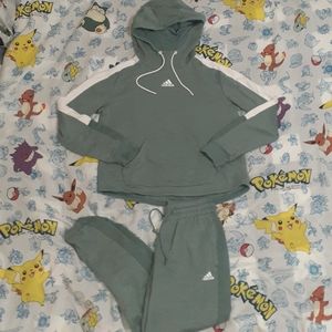Adidas Sweatsuit Hoodie & Joggers Jogging Pants Hooded Sweatshirt Outfit
